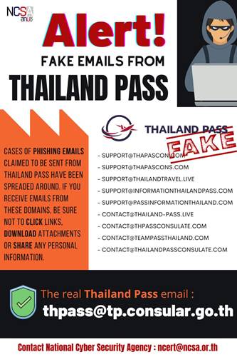 Phishing Emails Thailand Pass