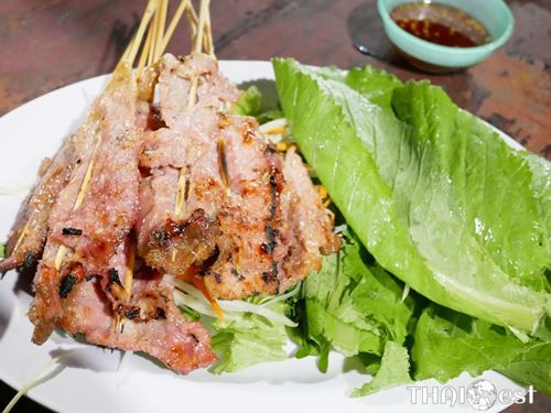 Grilled Meat Skewers in Rice Paper
